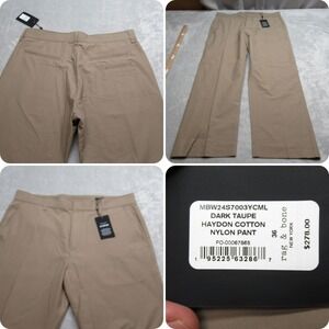 Rag & Bone Haydon Pants Men 36x30 Dark Taupe Nylon Water Resistant Relax 278 NEW